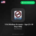 Buy ✨ USA Medium Accounts – Age:(15–30 Days Old) | Non-Premium