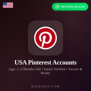 Buy USA Pinterest Accounts | Age: 1–2 Months Old | Email Verified | Secure & Ready