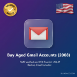 Buy Aged Gmail Accounts (2008) – SMS Verified & 2FA Enabled | USA IP | Backup Email Included