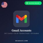 Gmail Accounts | Created 2017 | Random Gender | 2FA Enabled | USA IP Created