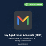 Buy Aged Gmail Accounts (2019) – SMS Verified & 2FA Enabled | USA IP | Backup Email Included