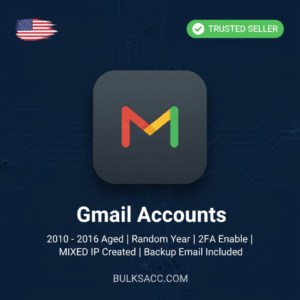 Gmail Accounts | 2010 - 2016 Aged | Random Year | 2FA Enable | MIXED IP Created | Backup Email Included