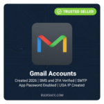 Gmail Accounts | Created 2026 | SMS & 2FA Verified | SMTP (App Password) Enabled | USA IP Created