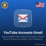 YouTube Accounts Gmail | Registered 2017 | SMS Verified | 2FA Enabled | Channel Blank or Contains Few Uploads | USA IP Registered